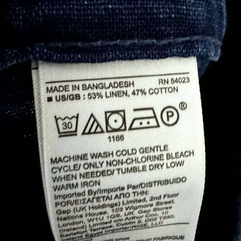 Banana Republic Women's Size XS Blue Linen Blend Pull On Slim Leg Pants